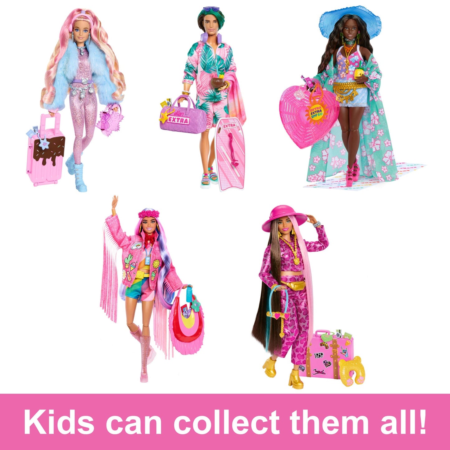 Travel Barbie Doll With Beach Fashion, Barbie Extra Fly
