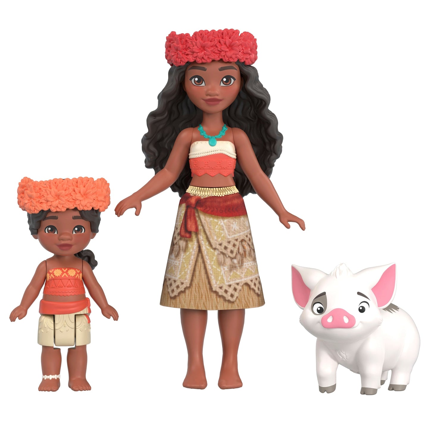 Disney Moana 2 Toys, Moana & Simea Village Home Playset, 2 Small Dolls, Friend Figure & 15 Accessories